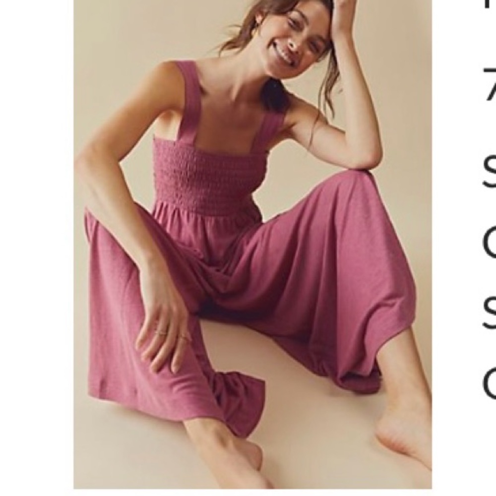 Free People Pink Jumpsuit